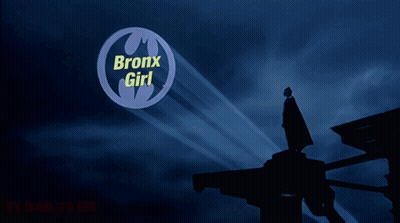 Bronx Girl Sign Projected From Sky GIF