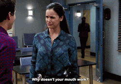 Brooklyn 99 Amy Santiago Asking GIF