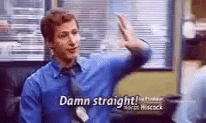 Brooklyn 99 Captain Jake And Charles High Five GIF