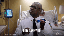 Brooklyn 99 Captain Ray How Dare You GIF