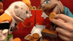 Brooklyn Guy Eating Chicken Nugget  GIF