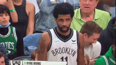 Brooklyn Nets Basketball Player Sitting In Stands GIF