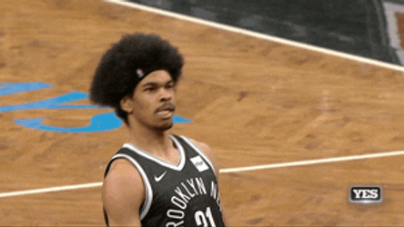 Brooklyn Nets Jarrett Allen Playful Lean Backward GIF