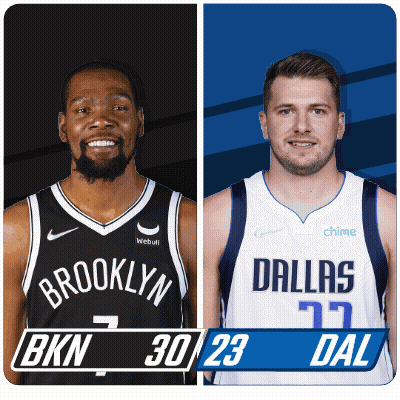 Brooklyn Nets Player And Dallas Player GIF