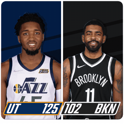 Brooklyn Nets Player And Jazz Player GIF