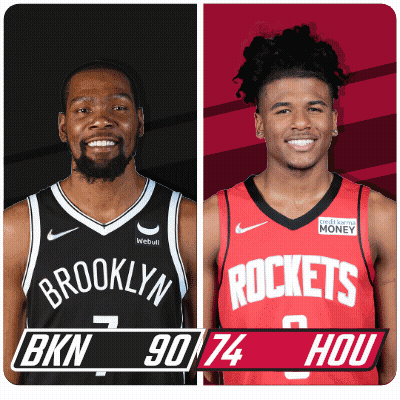 Brooklyn Nets Player And Rockets Player GIF