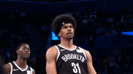 Brooklyn Nets Wacky Jarrett Allen Body Shake GIF