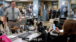 Brooklyn Nine Nine Boyle And Gina Hey Girl GIF
