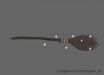 Broom Halloween Icon GIF