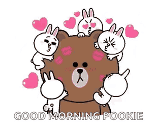 Brown And Cony Love GIF