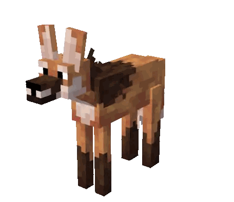 Brown And White Animal Pixel Art Sticker
