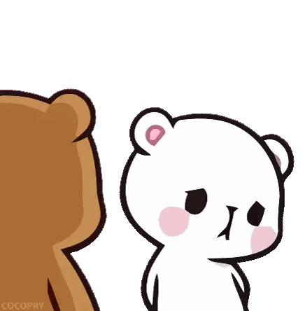 Brown And White Bears Cocopry Sticker