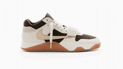 Brown And White Nike Sneakers GIF