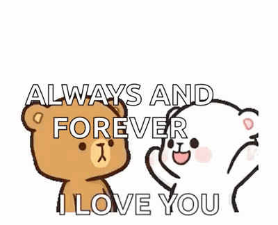 Brown And White Teddy Bear Saying Always And Forever I Love You GIF
