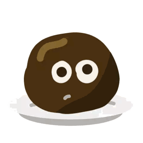 Brown Ball With White Eyes Sticker