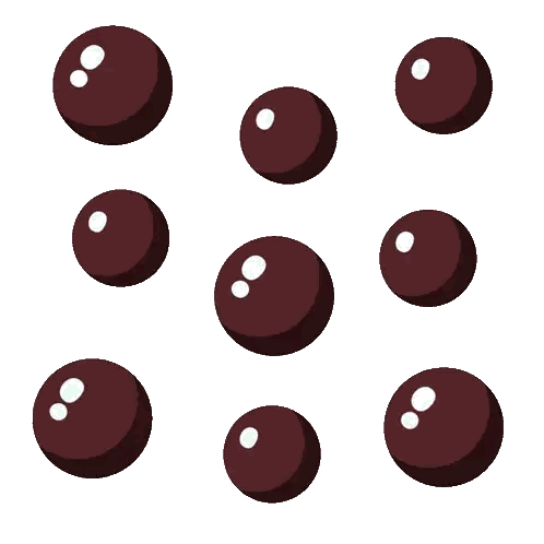 Brown Balls With White Spots Sticker