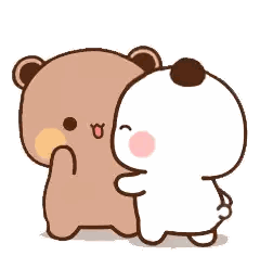 Brown Bear And White Bear Standing Sticker