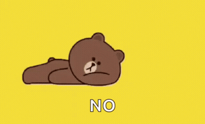 Brown Bear Laying On Back Saying No GIF