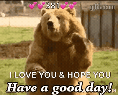 Brown Bear Standing And Waving GIF