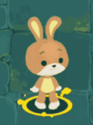 Brown Bunny Dancing On A Ring GIF
