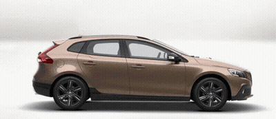 Brown Car With Black Wheels Side View GIF