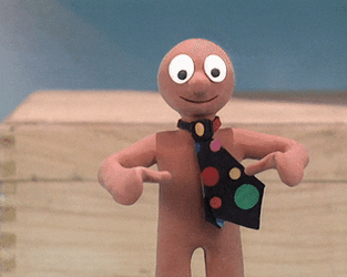 Brown Clay Man Clubbing GIF