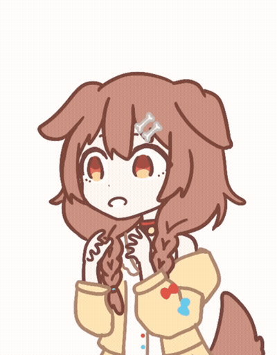 Brown Haired Girl With Bone GIF