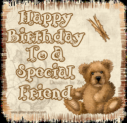 Brown Happy Birthday Bestfriend Cute Bear GIF