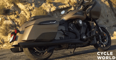 Brown Indian Motorcycle Parked On Road GIF