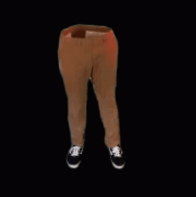 Brown Pants With Belt And Black Shoes GIF
