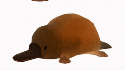Brown Platypus With Hat GIF