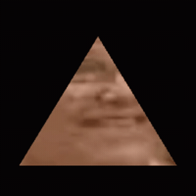 Brown Pyramid With Face GIF