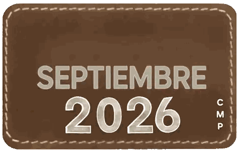 Brown Sign Saying Septiembre 2026 Sticker