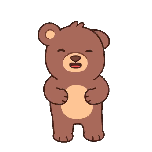 Brown Teddy Bear Arms Outstretched Sticker