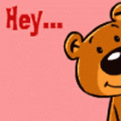 Brown Teddy Bear Close Up Pink Background GIF