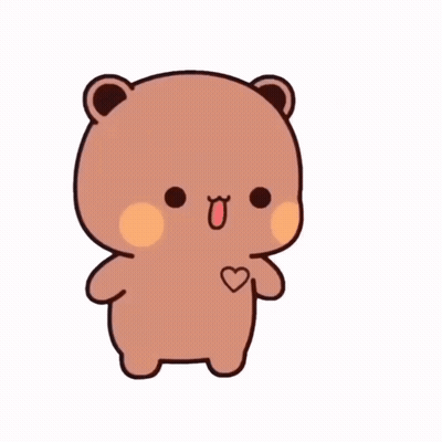 Brown Teddy Bear Holding Heart GIF