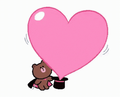 Brown Teddy Bear Holding Wand And Top Hat With Heart GIF