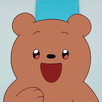 Brown Teddy Bear In Blue Hat Smiling GIF