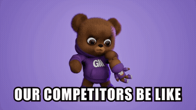 Brown Teddy Bear In Purple Sweatshirt GIF