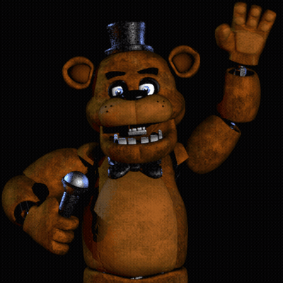 Brown Teddy Bear In Top Hat And Bow Tie Holding Microphone GIF
