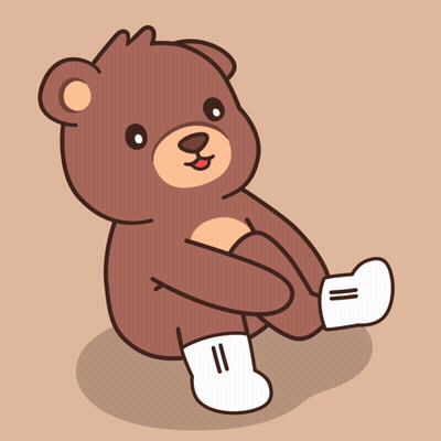 Brown Teddy Bear In White Socks Holding Paper GIF