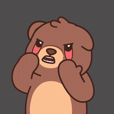 Brown Teddy Bear Making Face GIF