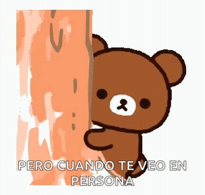 Brown Teddy Bear Peeking From Behind Tree GIF