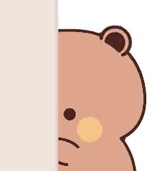 Brown Teddy Bear Peeking Sticker