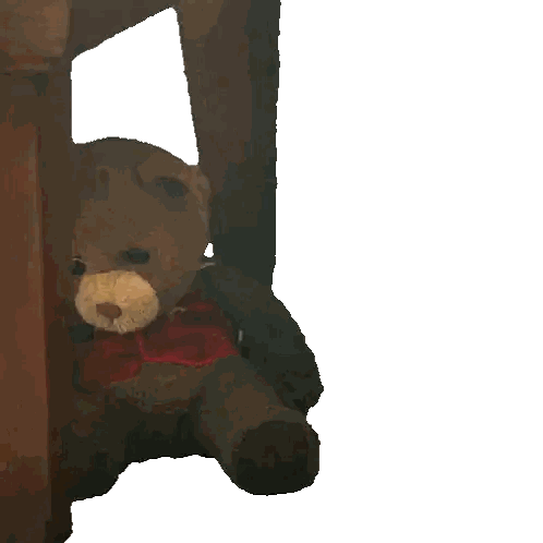Brown Teddy Bear Red Vest Sticker