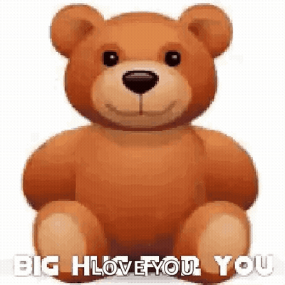 Brown Teddy Bear Saying Big Love You GIF
