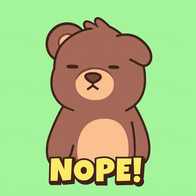 Brown Teddy Bear Saying Nope GIF