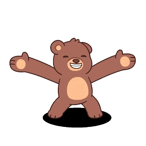 Brown Teddy Bear Smiling Sticker