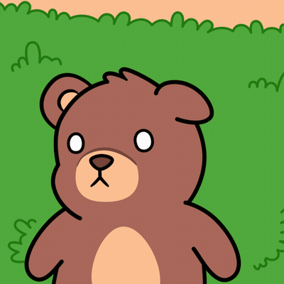 Brown Teddy Bear Standing In Grass GIF