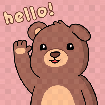 Brown Teddy Bear Waving Saying Hello GIF